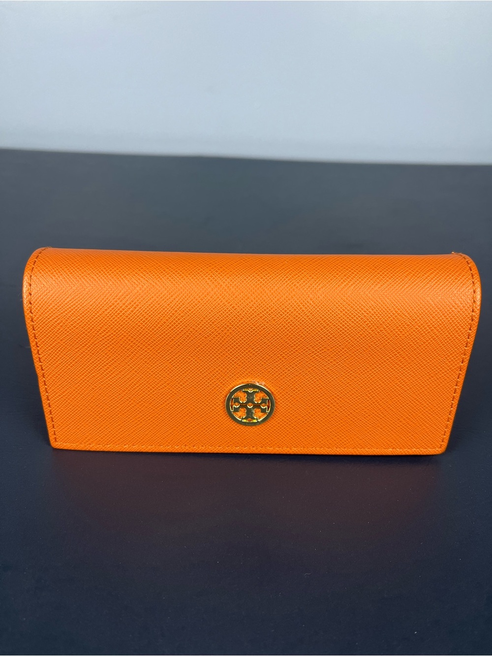 Tory Burch glasses case saffiano leather